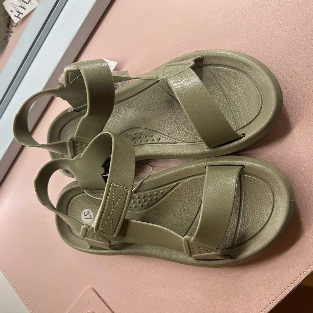 Elegant Olive Green Sandals